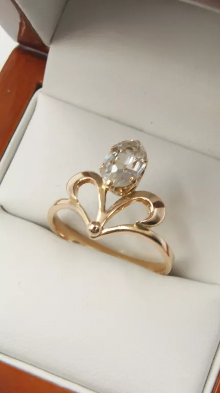 ZŁOTY PIERŚCIONEK Z CYRKONIĄ 585 3,15G R:19 OKAZAŁY