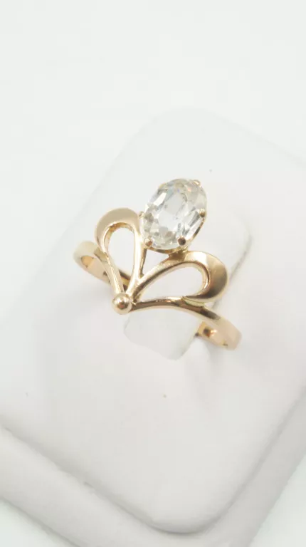 ZŁOTY PIERŚCIONEK Z CYRKONIĄ 585 3,15G R:19 OKAZAŁY