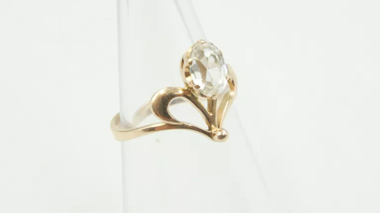 ZŁOTY PIERŚCIONEK Z CYRKONIĄ 585 3,15G R:19 OKAZAŁY