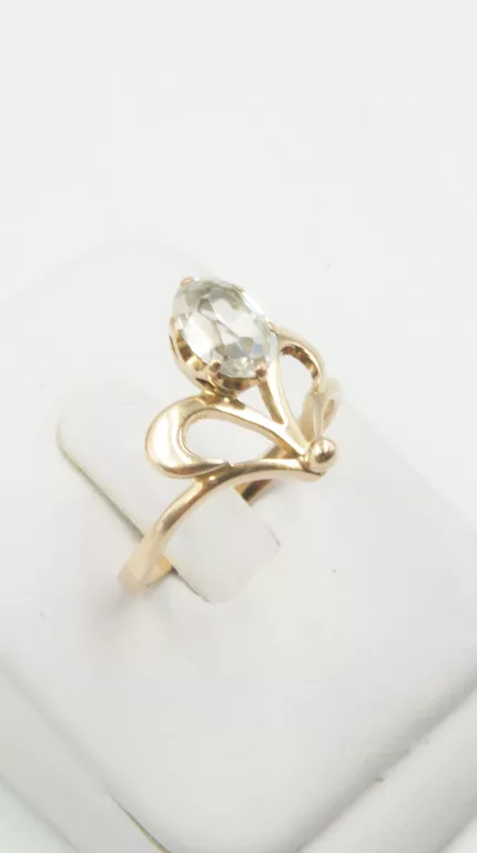 ZŁOTY PIERŚCIONEK Z CYRKONIĄ 585 3,15G R:19 OKAZAŁY