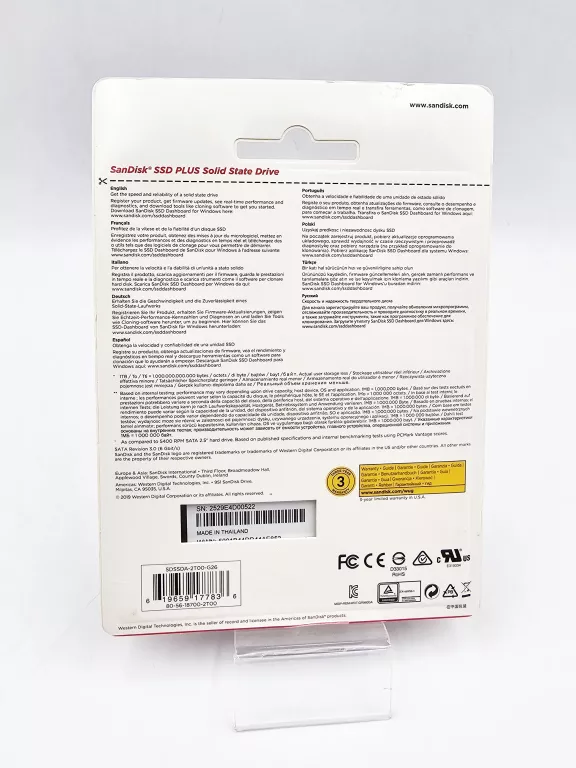 DYSK SANDISK SSD PLUS 2TB 2,5" SATA III SDSSDA-2T00-G26