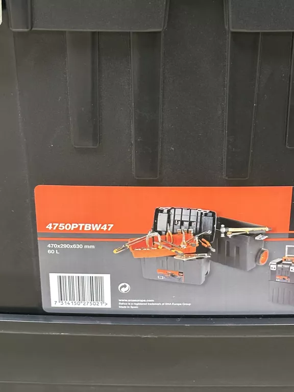 SKRZYNKA NARZĘDZIOWA MOBILNA 60 LITRÓW 4750PTBW47 BAHCO