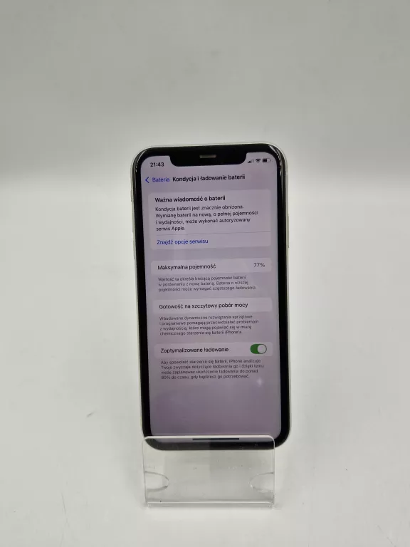 SMARTFON IPHONE 11 128GB/4GB RAM/  KONDYCJA BAT. 77%