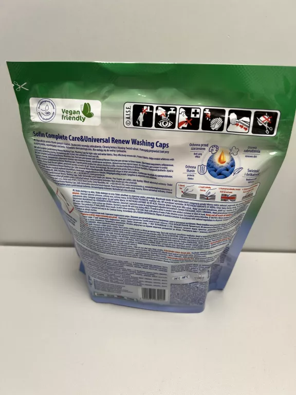 SOFIN KAPSUŁKI DO PRANIA BIAŁEGO I JASNEGO VEGAN OCHRONA KOLORÓW 24SZT