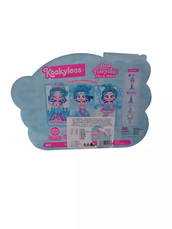 KOOKYLOOS ZESTAW LALKA PRINCESS PEARL MERMAID FAIRYTALE MIX & MATCH