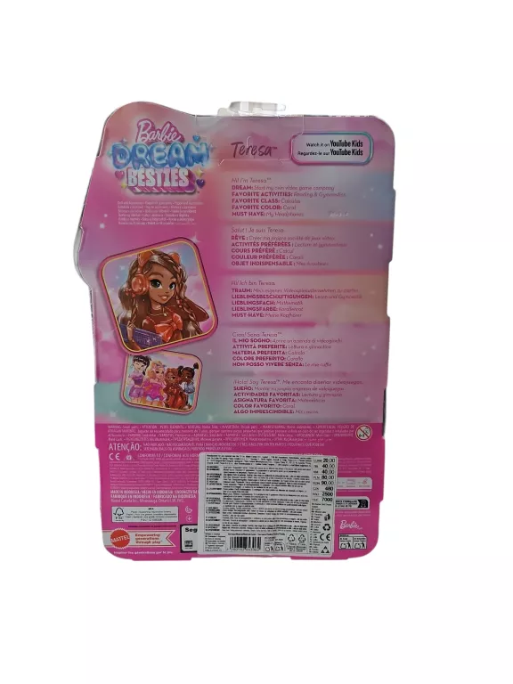 LALKA BARBIE DREAM BESTIES LALKA MODOWA TERESA Z AKCESORIAMI