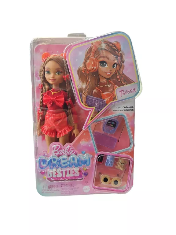 LALKA BARBIE DREAM BESTIES LALKA MODOWA TERESA Z AKCESORIAMI