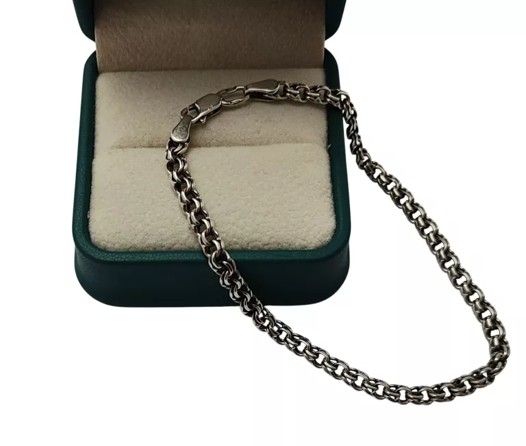 PIĘKNA  SREBRNA BRANSOLETKA 6,03 G/ 925 / 21 CM