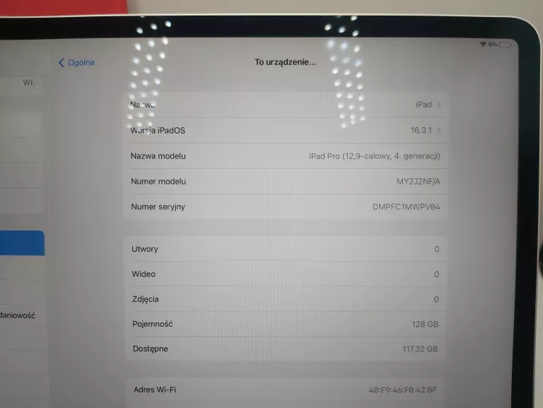 TABLET APPLE IPAD PRO 4. GEN A2229 12,9 128GB + ETUI