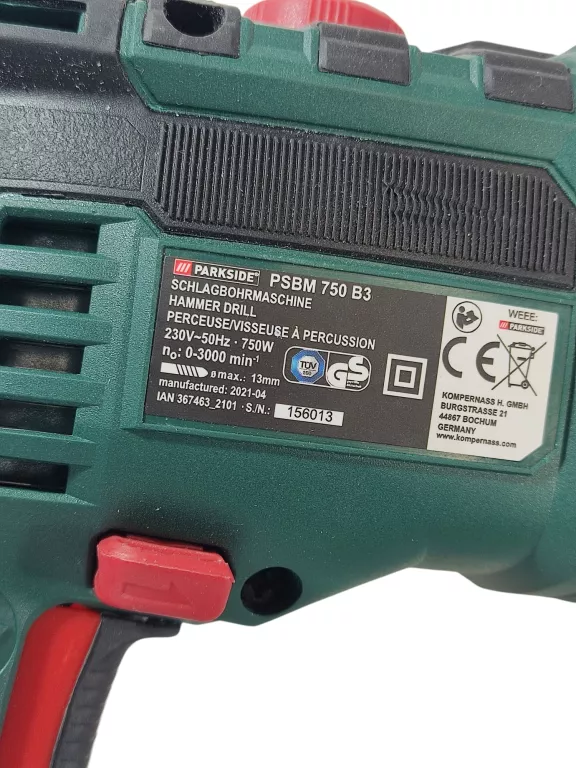 WIERTARKA UDAROWA PARKSIDE PSBM 750 B3