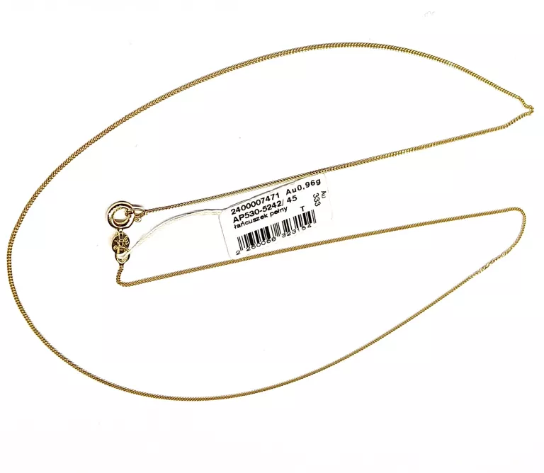 ZŁOTY ŁAŃCUSZEK PR333 0,96G 45CM