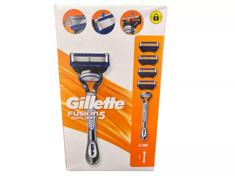 MASZYNKA GILLETTE FUSION 5 SPORT  / RĄCZKA + 4 WKŁADY