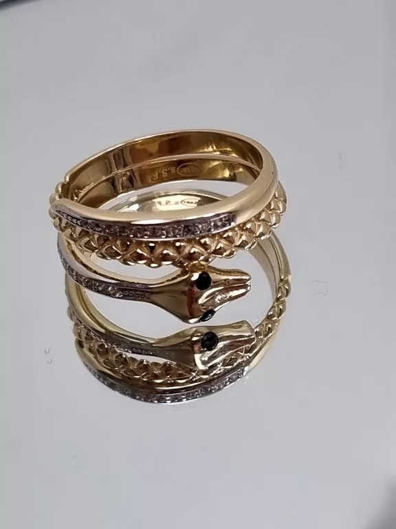 ZŁOTY PIERŚCIONEK WĄŻ 585 5,09G R.19