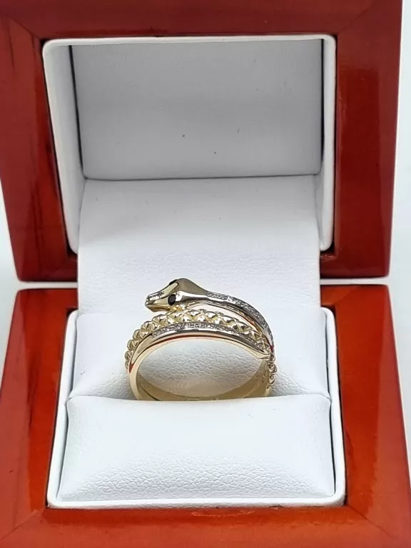 ZŁOTY PIERŚCIONEK WĄŻ 585 5,09G R.19