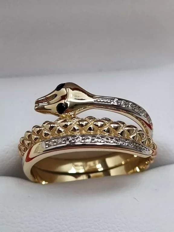 ZŁOTY PIERŚCIONEK WĄŻ 585 5,09G R.19