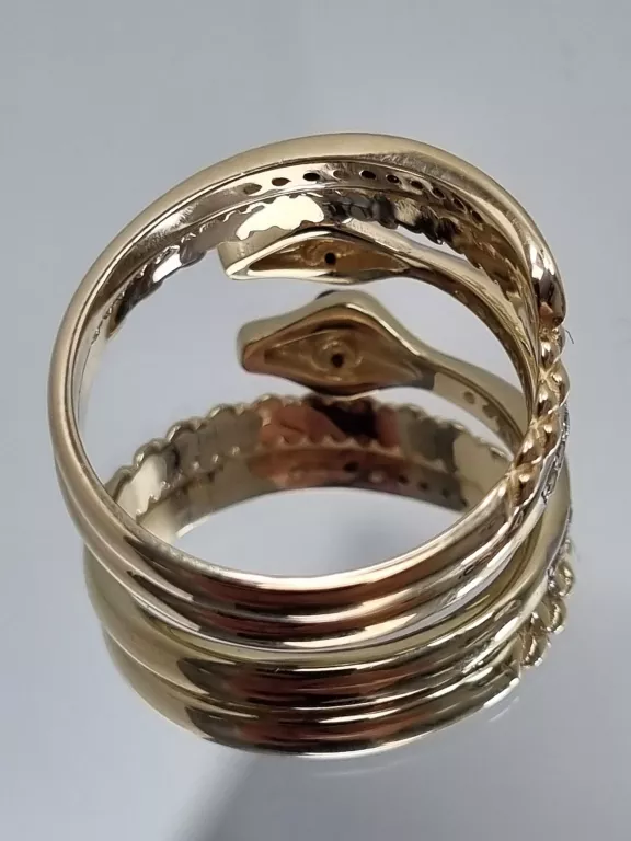 ZŁOTY PIERŚCIONEK WĄŻ 585 5,09G R.19