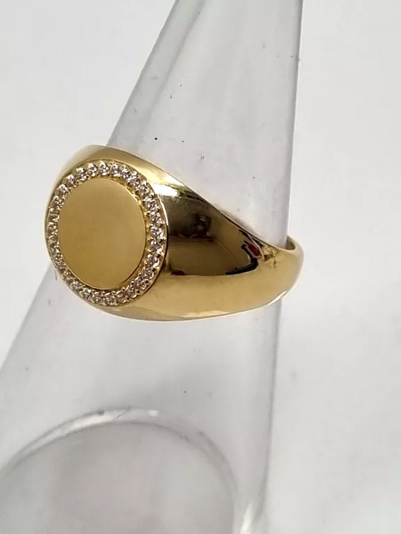 ZŁOTY PIERŚCIONEK CYRKONIE 585 4,65G R.22