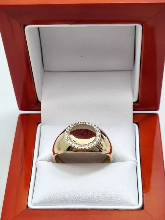 ZŁOTY PIERŚCIONEK CYRKONIE 585 4,65G R.22