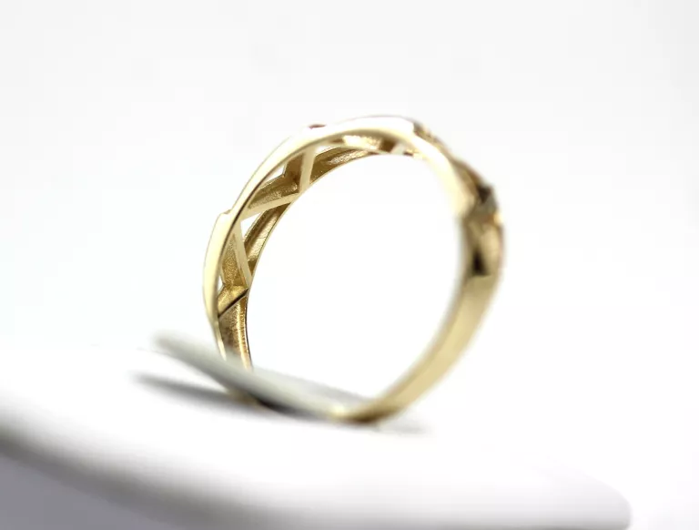 ZŁOTY PIERŚCIONEK P585 1,30G R18 GEOMETRYCZNY