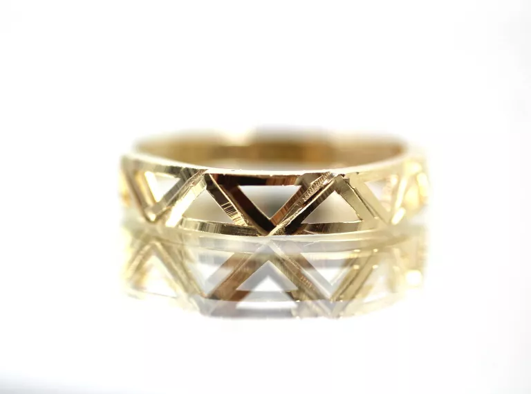 ZŁOTY PIERŚCIONEK P585 1,30G R18 GEOMETRYCZNY