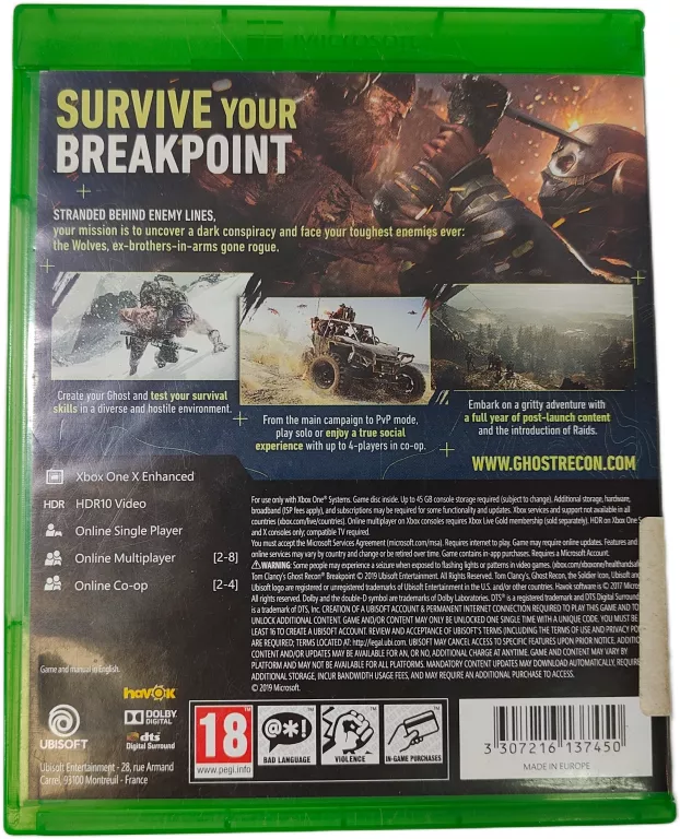 GRA NA XBOX ONE TOM CLANCY'S GHOST RECON: BREAKPOINT XBOX ONE PUDEŁKOWA