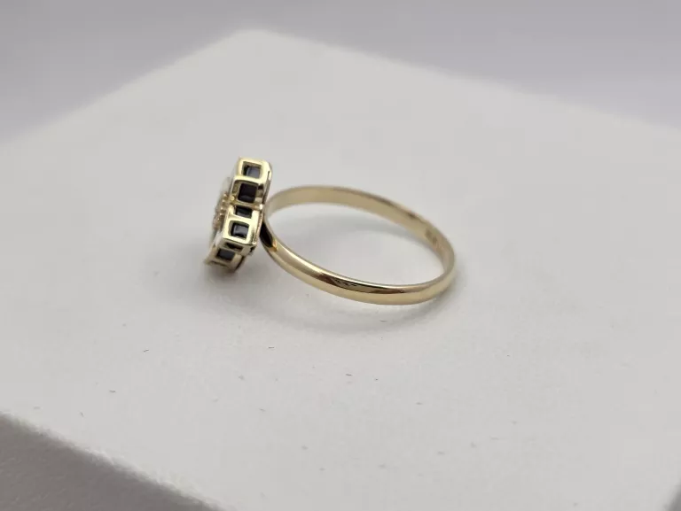 ZŁOTY PIERŚCIONEK Z KONICZYNKĄ MAROKAŃSKĄ - 585 14K R.15 2,00G