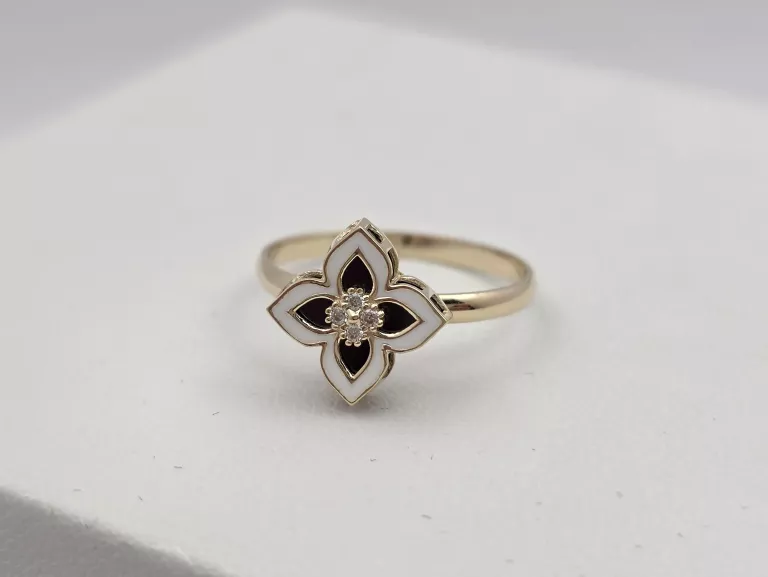 ZŁOTY PIERŚCIONEK Z KONICZYNKĄ MAROKAŃSKĄ - 585 14K R.15 2,00G