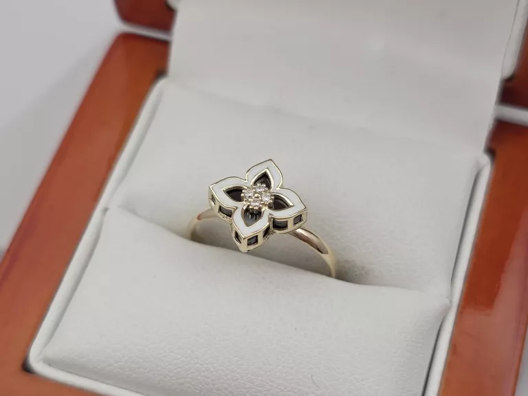 ZŁOTY PIERŚCIONEK Z KONICZYNKĄ MAROKAŃSKĄ - 585 14K R.15 2,00G