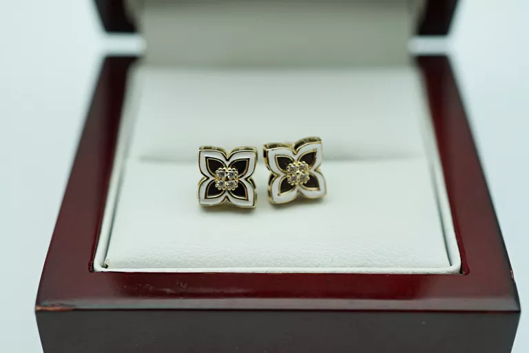 ZŁOTE KOLCZYKI KWIATKI - 14K 585 - 2,43 SZTYFT