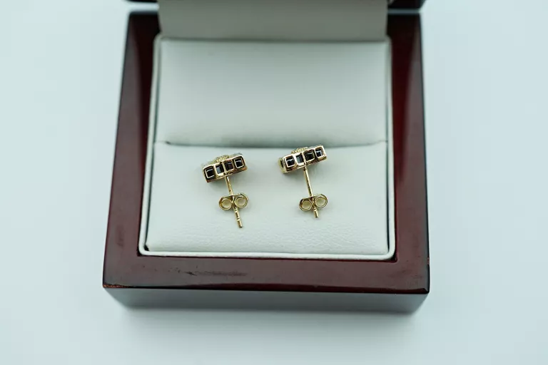 ZŁOTE KOLCZYKI KWIATKI - 14K 585 - 2,43 SZTYFT