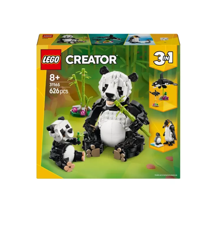 LEGO CREATOR 3 W 1 31165 DZIKIE ZWIERZĘTA: RODZINA PANDY