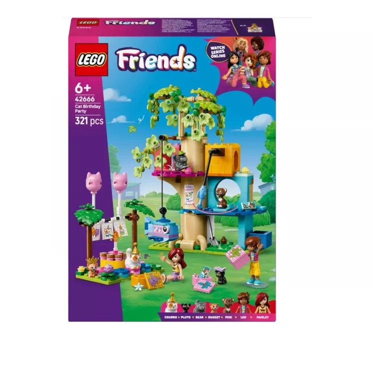 LEGO FRIENDS 42666 KOCIE PRZYJĘCIE URODZINOWE I DOMEK NA DRZEWIE