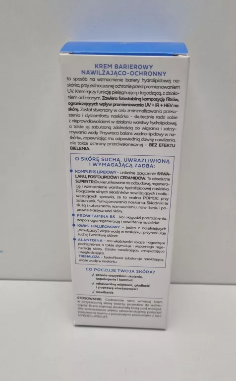 BIELENDA HYDRO LIPIDIUM KREM OCHRONNY SPF50 NAWILŻAJĄCY I REGENERUJĄCY 30M