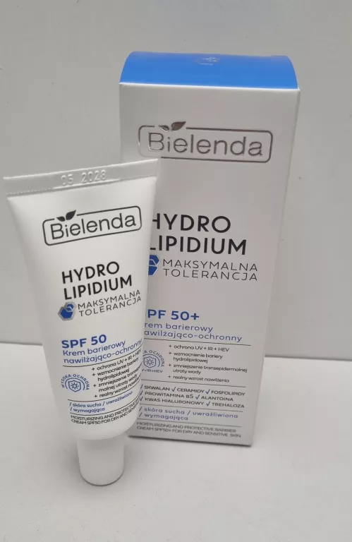 BIELENDA HYDRO LIPIDIUM KREM OCHRONNY SPF50 NAWILŻAJĄCY I REGENERUJĄCY 30M