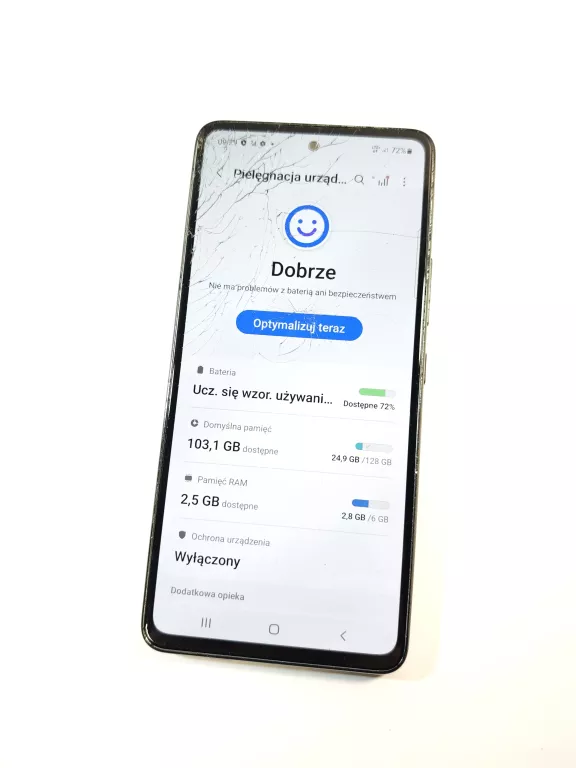 TELEFON SAMSUNG GALAXY A53 5G 6/128GB - ZBITY, ŁADOWARKA