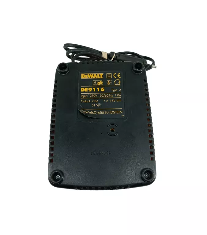 ŁADOWARKA DO BATERII DEWALT DE9116 TYPE 2 7.2-18V 2,8A 230V