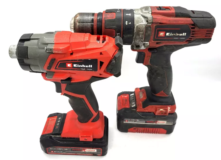 KLUCZ UDAROWY EINHELL TE-CI 18/1 + 2AKU + WKRĘTARKA EINHELL TE-CD 18/48