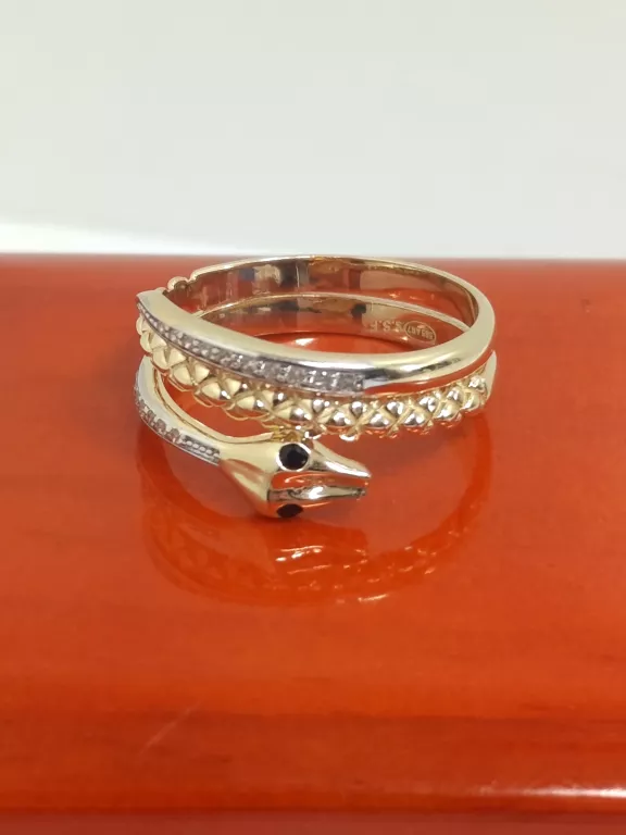 ZŁOTY PIERŚCIONEK "WĄŻ" PR.585 R.20 5,12G