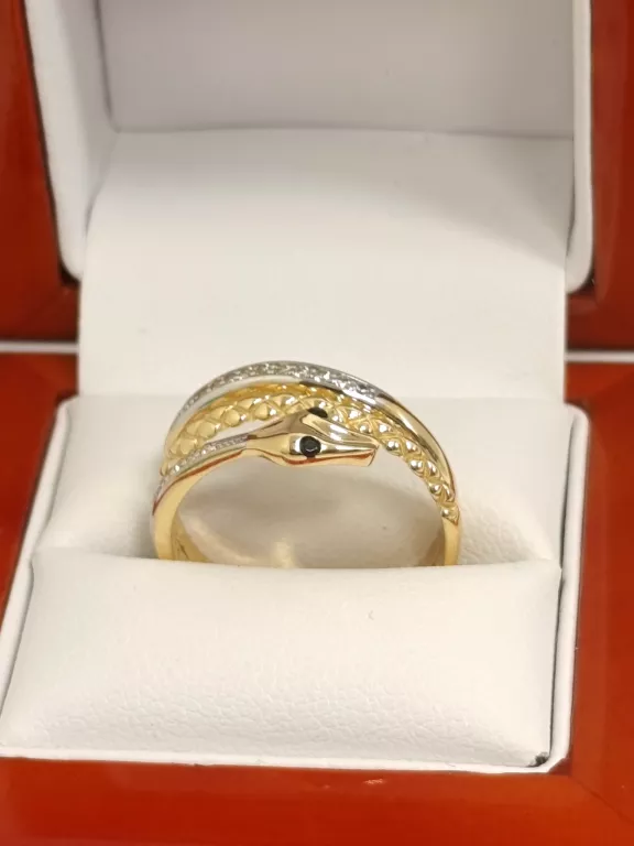 ZŁOTY PIERŚCIONEK "WĄŻ" PR.585 R.20 5,12G