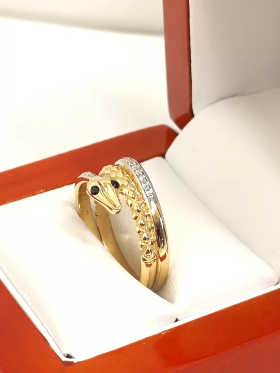 ZŁOTY PIERŚCIONEK "WĄŻ" PR.585 R.20 5,12G