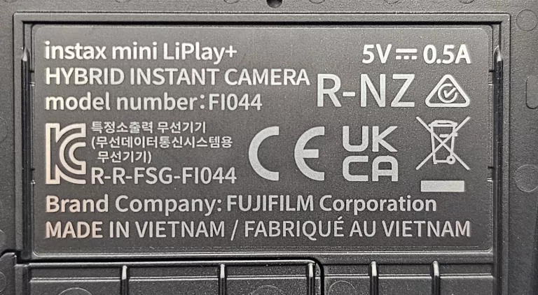 APARAT FUJIFILM INSTAX LIPLAY+ NOCNY GRANAT