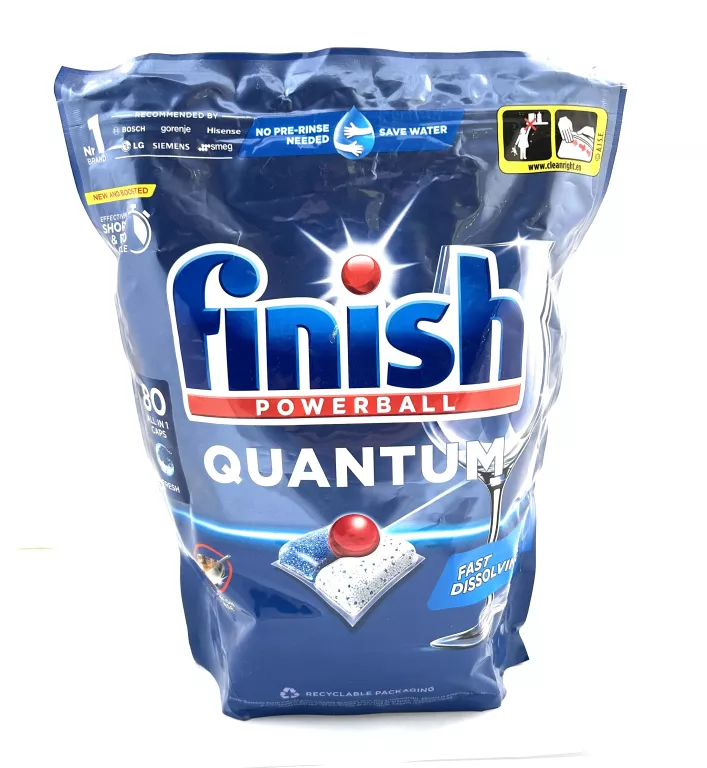FINISH QUANTUM FRESH KAPSUŁKI DO MYCIA NACZYŃ W ZMYWARCE 832 G (80 SZTUK)