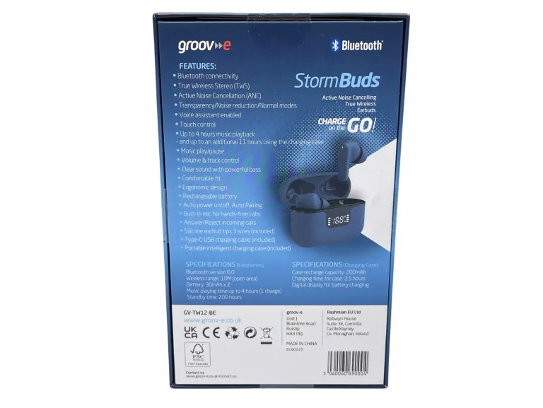 SŁUCHAWKI BEZPRZEWODOWE DOUSZNE GROOVE STORM BUDS