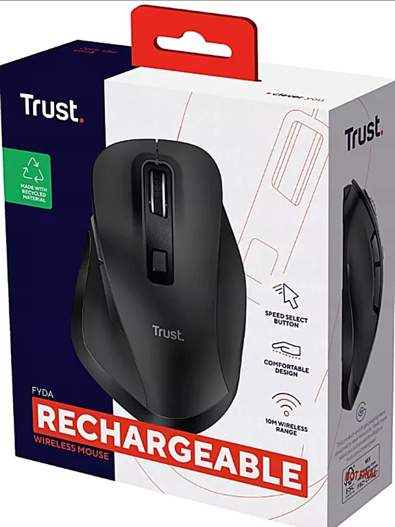 MYSZ TRUST FYDA CZARNA (24727)