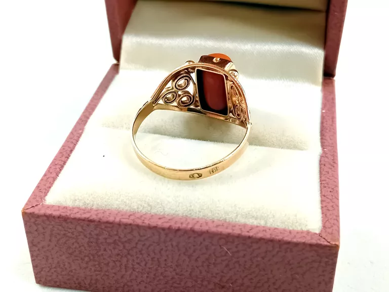 WYJĄTKOWY ZŁOTY PIERŚCIONEK PR.585 R.16