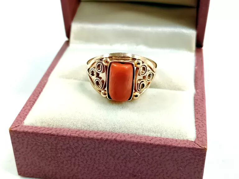 WYJĄTKOWY ZŁOTY PIERŚCIONEK PR.585 R.16