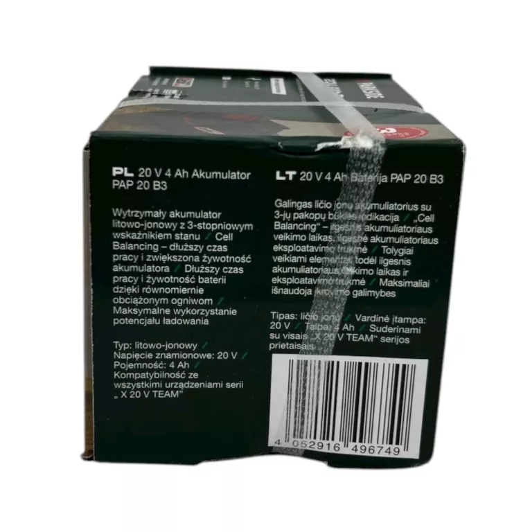 AKUMULATOR PARKSIDE 20V 4AH ZIELONY