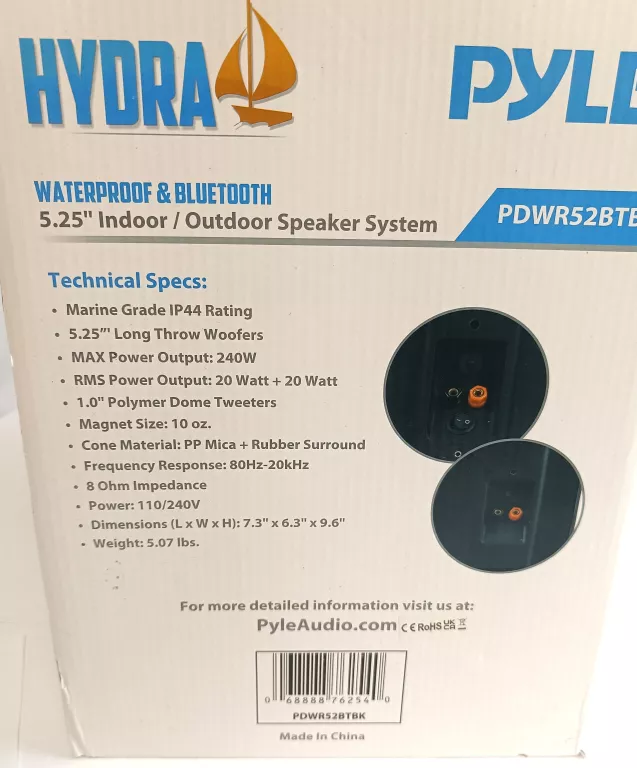 glosniki-wodoodporne-bluetooth-pyle-hydra-pdwr52btbk-jak-nowe-moc-znamionowa-rms-240
