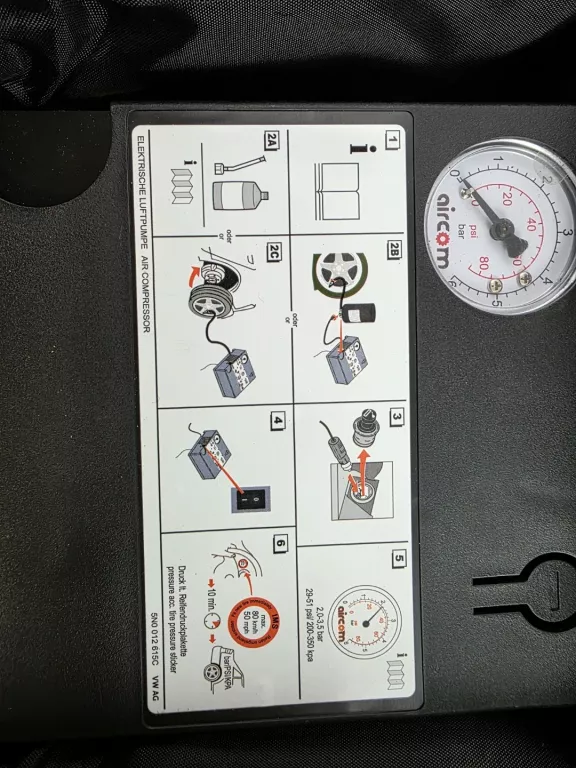 ZESTAW NAPRAWCZY KLEJ + KOMPRESOR DO VW