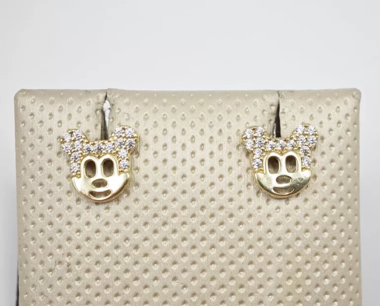 ZŁOTE KOLCZYKI MYSZKI 585